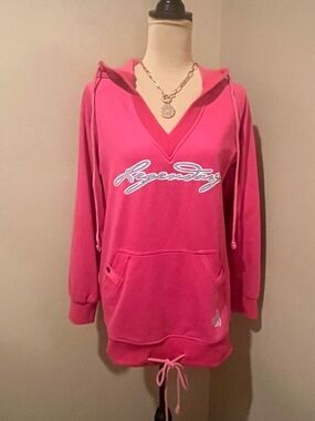 Legendary Whitetails Hot Pink V-Neck Hoodie Tunic